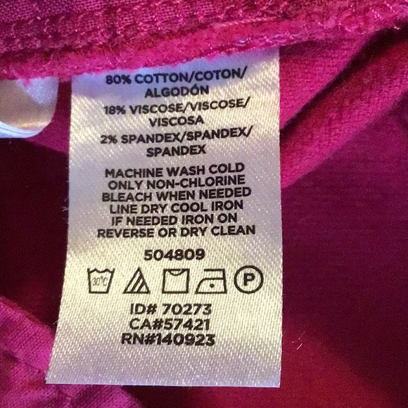 LOFT 💕 Velvet magenta high rise skinny pants - Picture 12 of 12